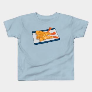 Shrimp tempura cartoon illustration Kids T-Shirt